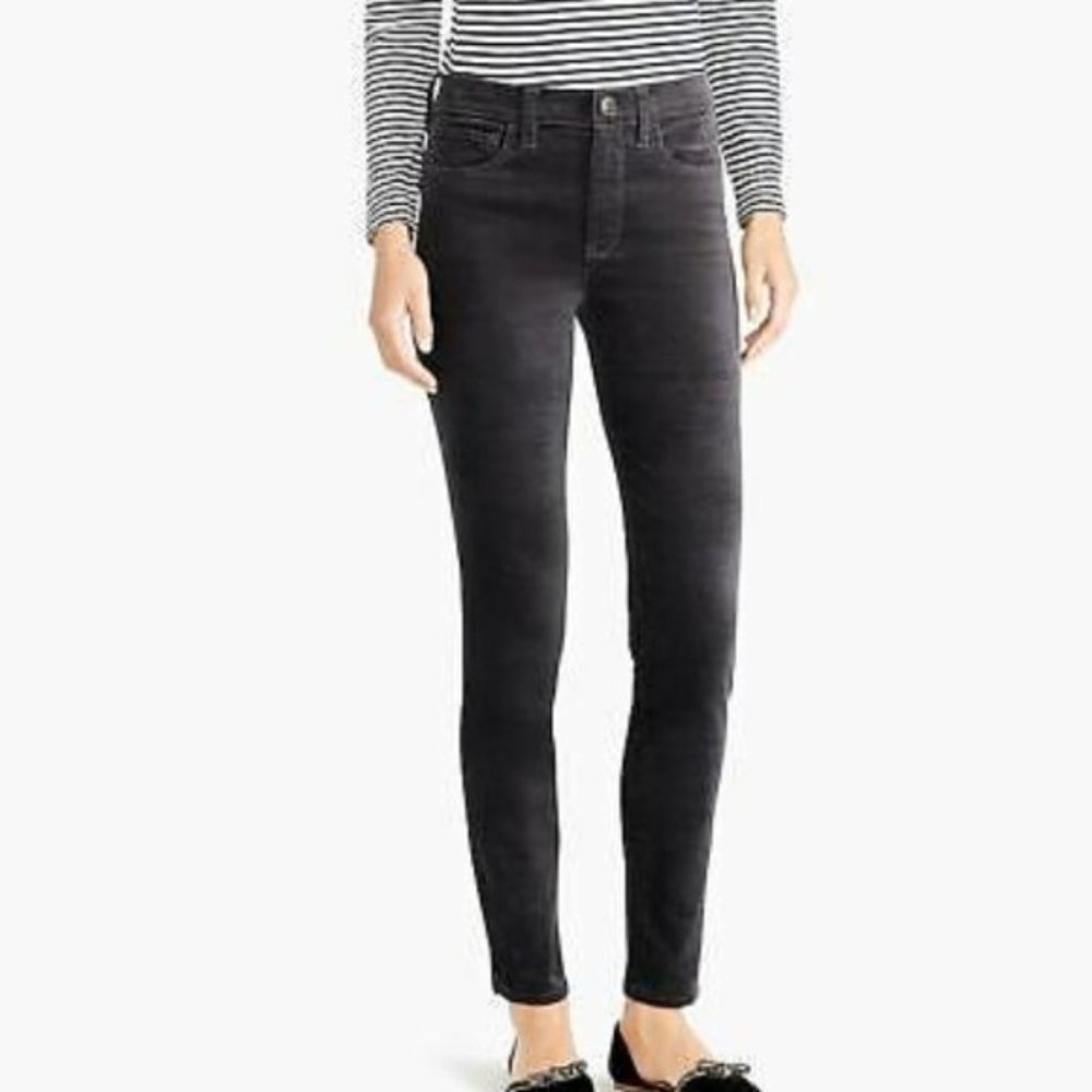 J Crew Gray Velvet Skinny Pants - 28